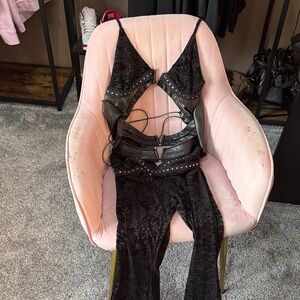 Fashion Nova Black Studded Jumpsuit